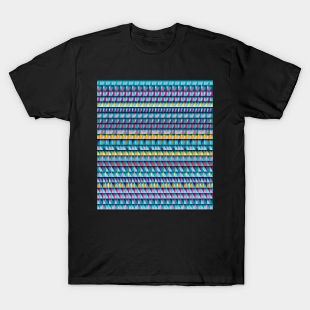 Urban Aztec horizontal stripe pattern T-Shirt by IngaDesign